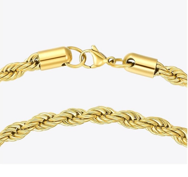 ROPE NECKLACE 18K GOLD PLATED