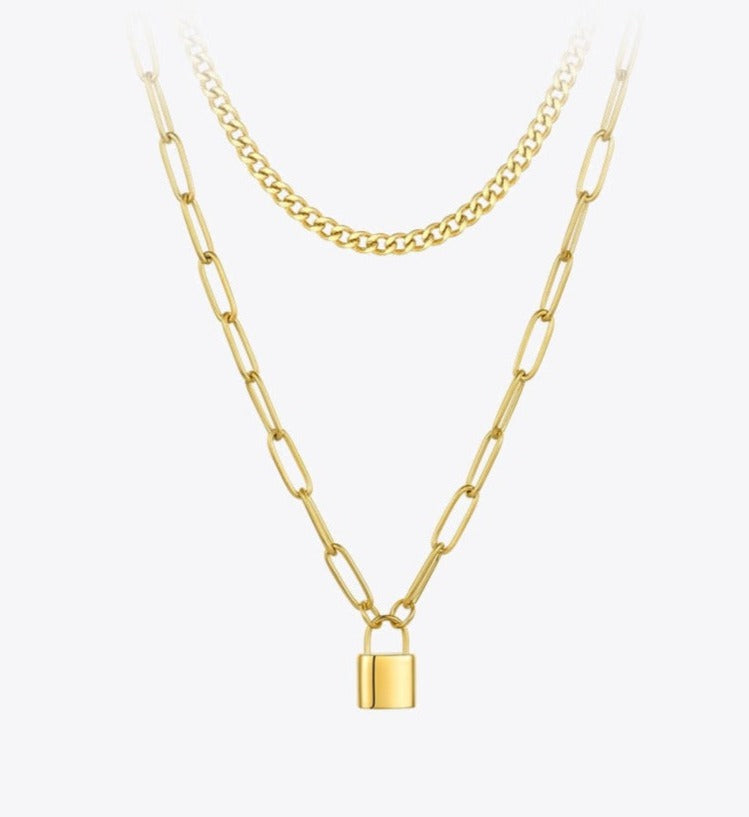 COLLIER CHAÎNE CANBERRA PLAQUÉ OR 18K